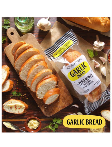 Baker's Dozen Zero Maida Garlic Bread - 160g