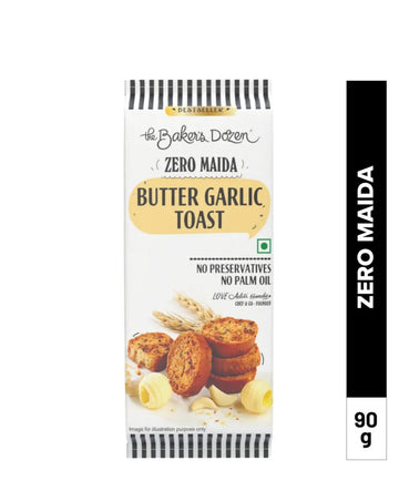 Baker's Dozen Zero Maida Butter Garlic Toast - 90G