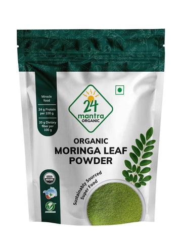 24 Mantra Organic Moringa Leaf Powder - Healthy Superfood (150 GM)