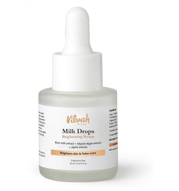 Vilvah Store Milk Drops Brightening Serum Formulated With Rice Milk Extract - 20 ml