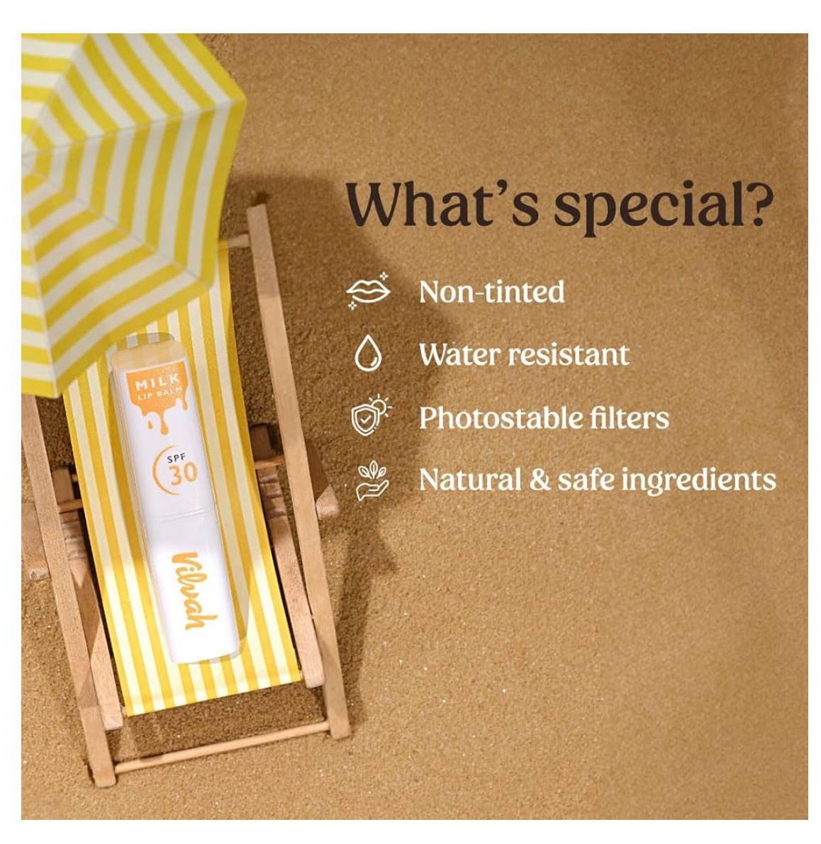Vilvah STORE Milk Lip Balm SPF30