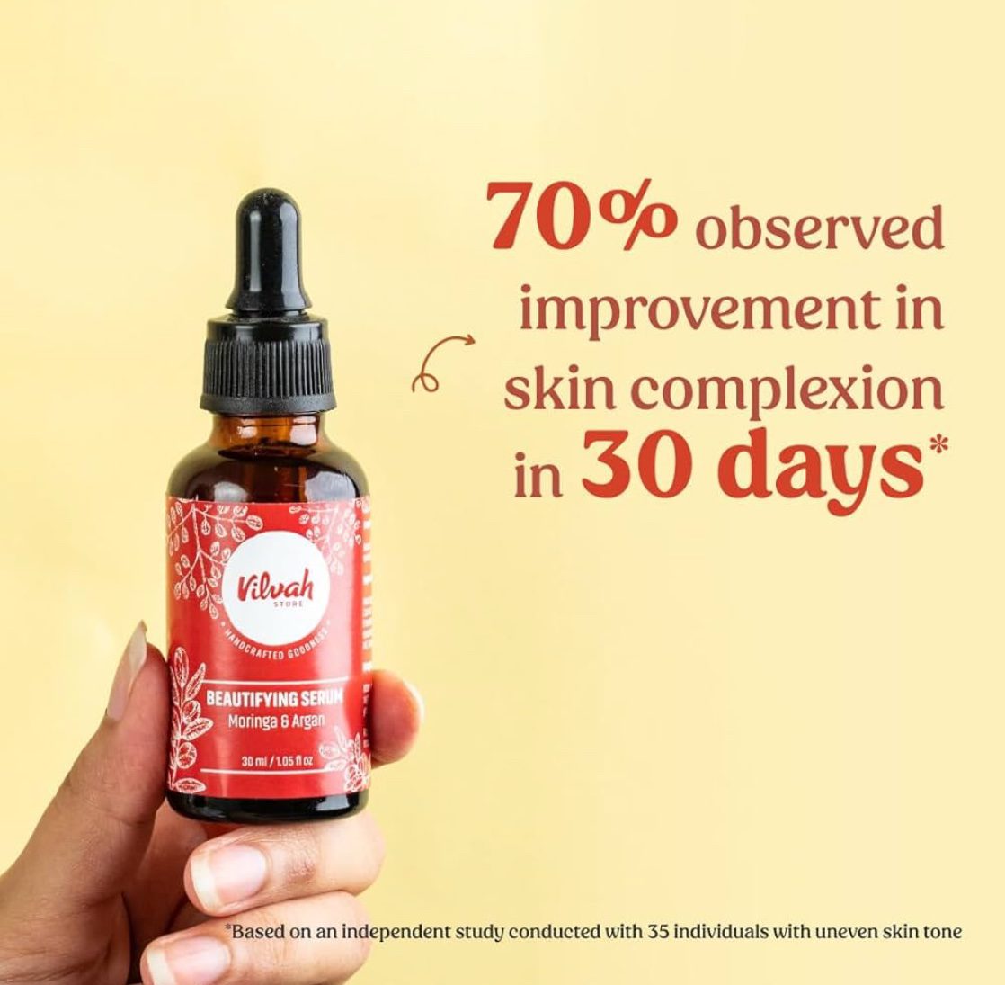 Vilvah Store Beautifying Serum (Moringa And Argan), 30ml