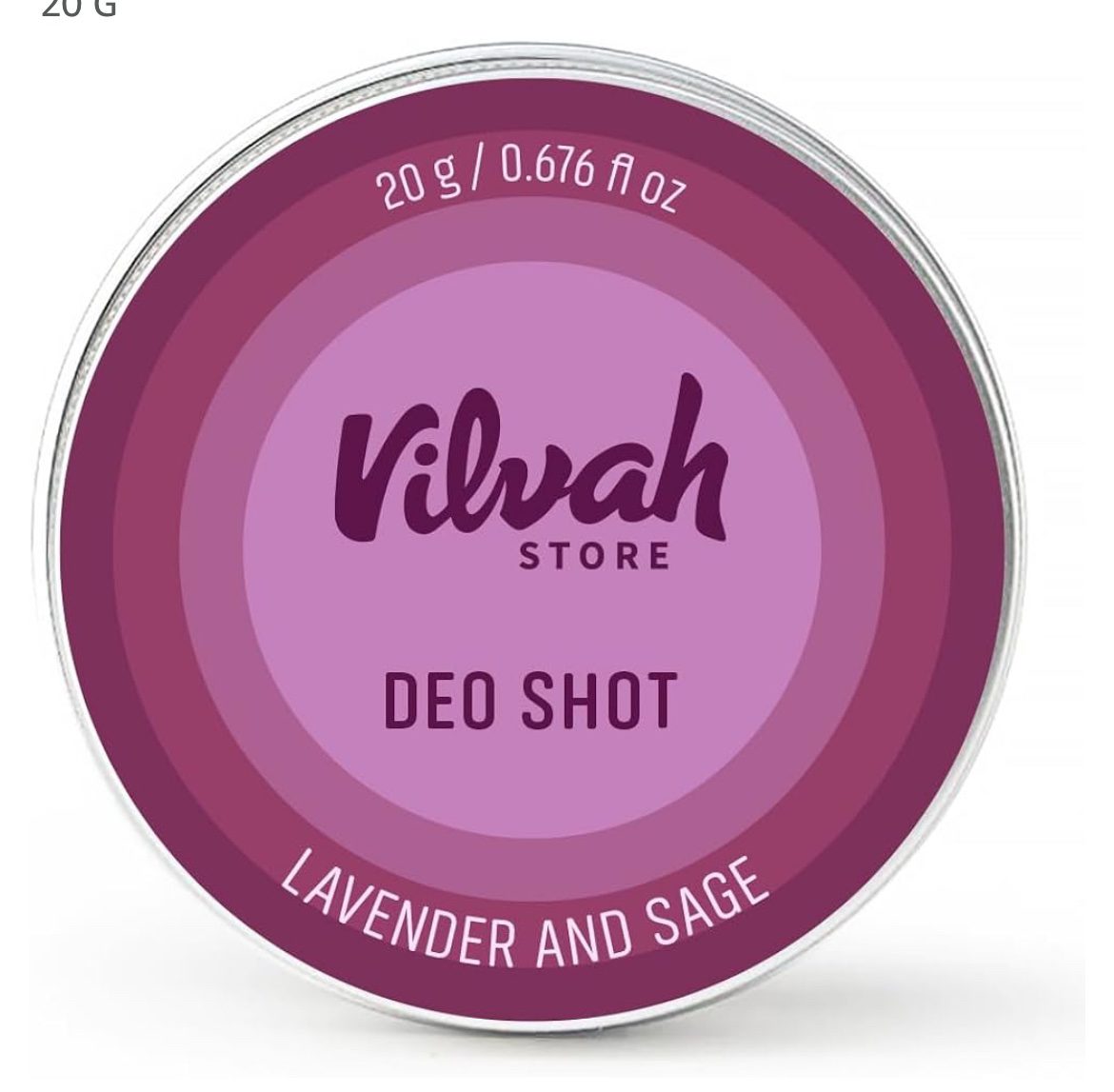 Vilvah STORE Deo Shot Lavender And Sage Cream For Unisex, 20 G