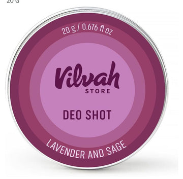Vilvah STORE Deo Shot Lavender And Sage Cream For Unisex, 20 G