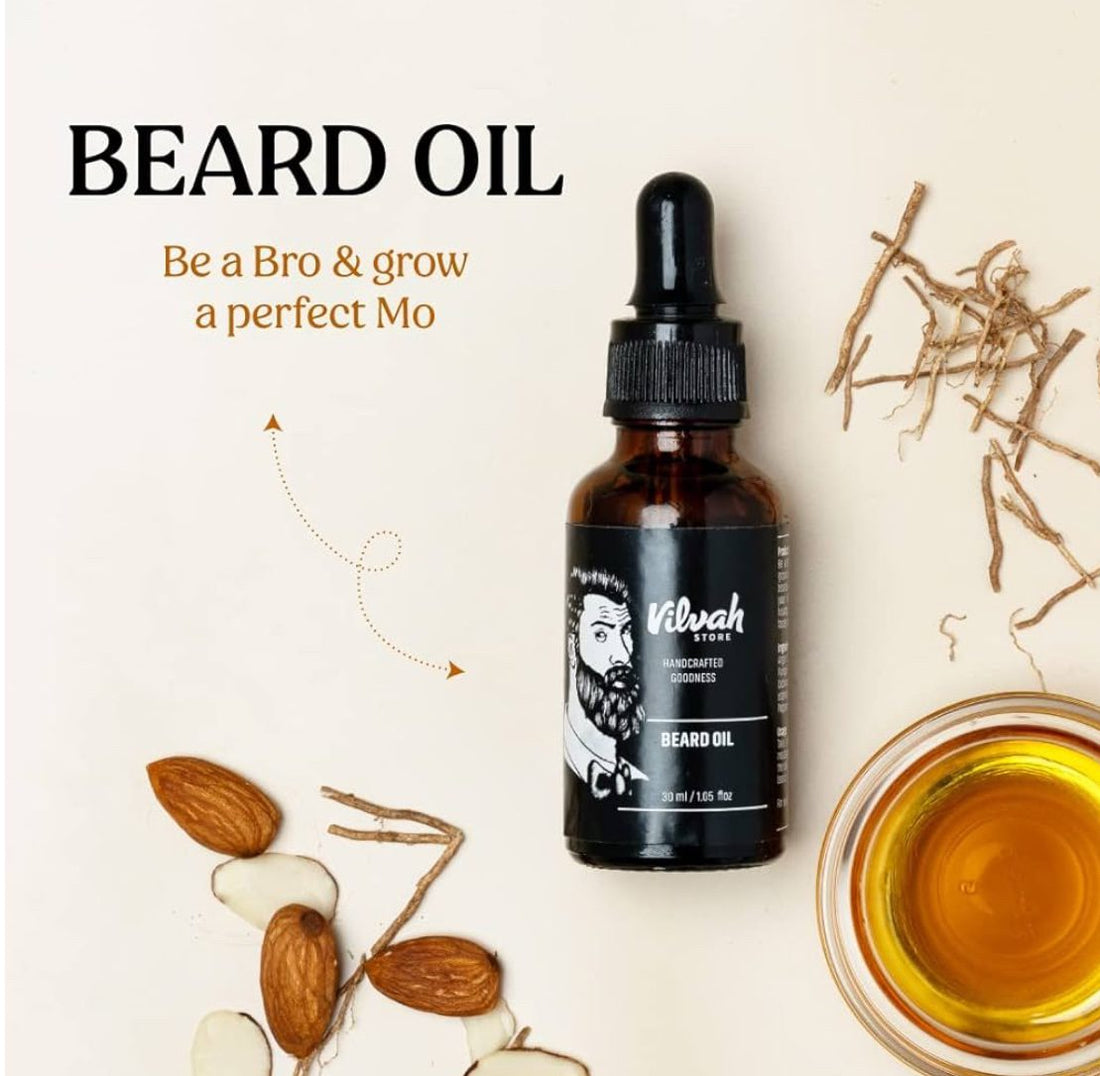 Vilvah Store Beard Oil For Men (Black, 1 Piece)