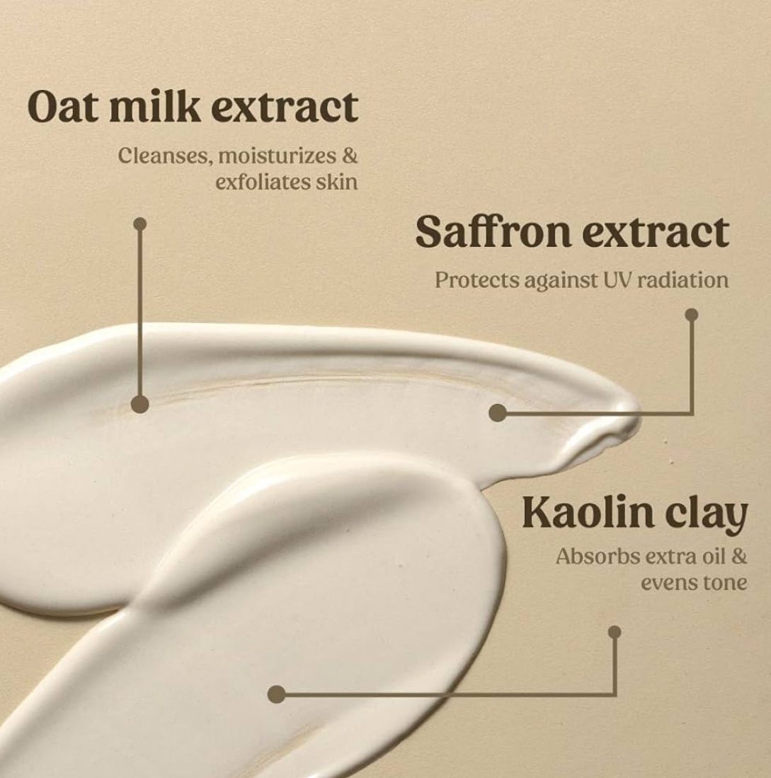 Vilvah Store Milk Mud Mask, De-Tan Pack, With Oat Milk, Saffron Extract and Kaolin Clay - 50ml