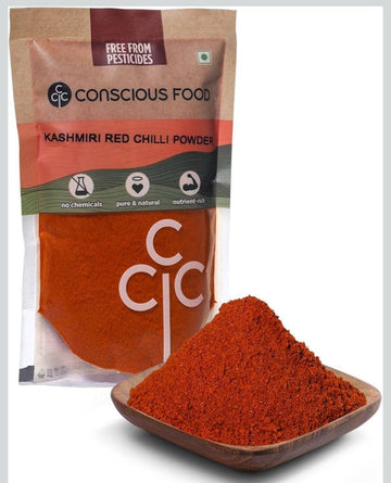 Conscious Food Kashmiri Red Chilli Powder |200g| 100% Natural