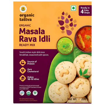Organic Tattva Masala Rava Idli Ready Mix -200 gm