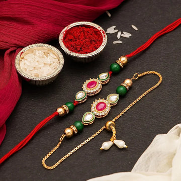CraftVatika Rakhi Set for Brother and Bhabhi-2