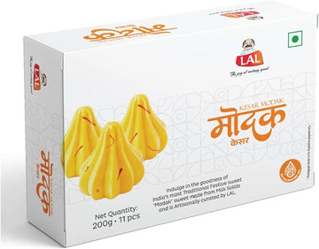 Lal Sweets Kesar Modak 200g x 2 Packs || Ganesha Chaturthi Special || Indian Sweets || Kesar