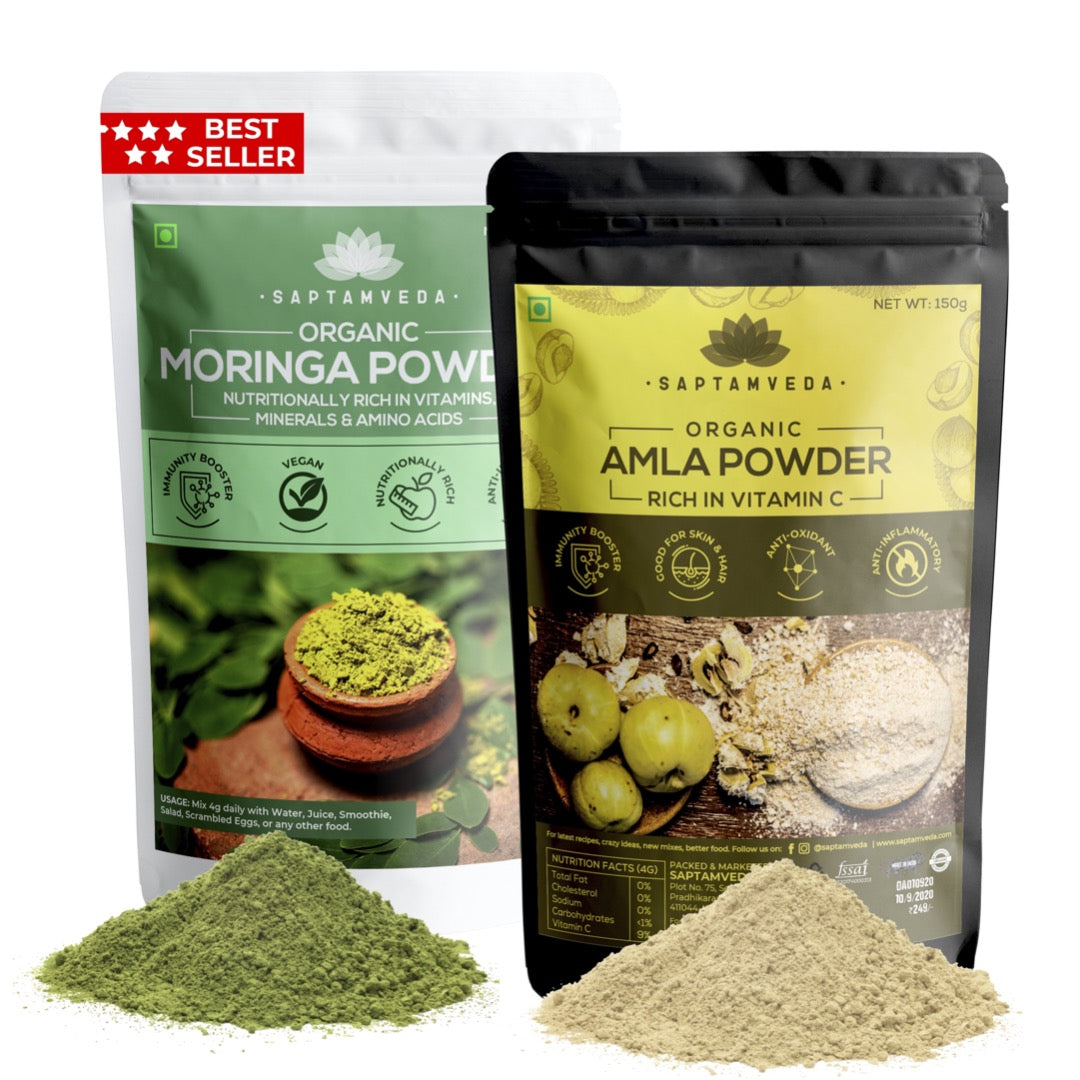 Saptamveda Moringa Amla Powder Combo