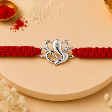 Kalyan Jewellers 925 Sterling Silver Ganesh Rakhi