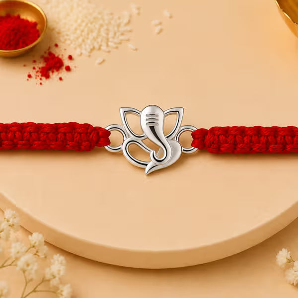 Kalyan Jewellers 925 Sterling Silver Ganesh Rakhi