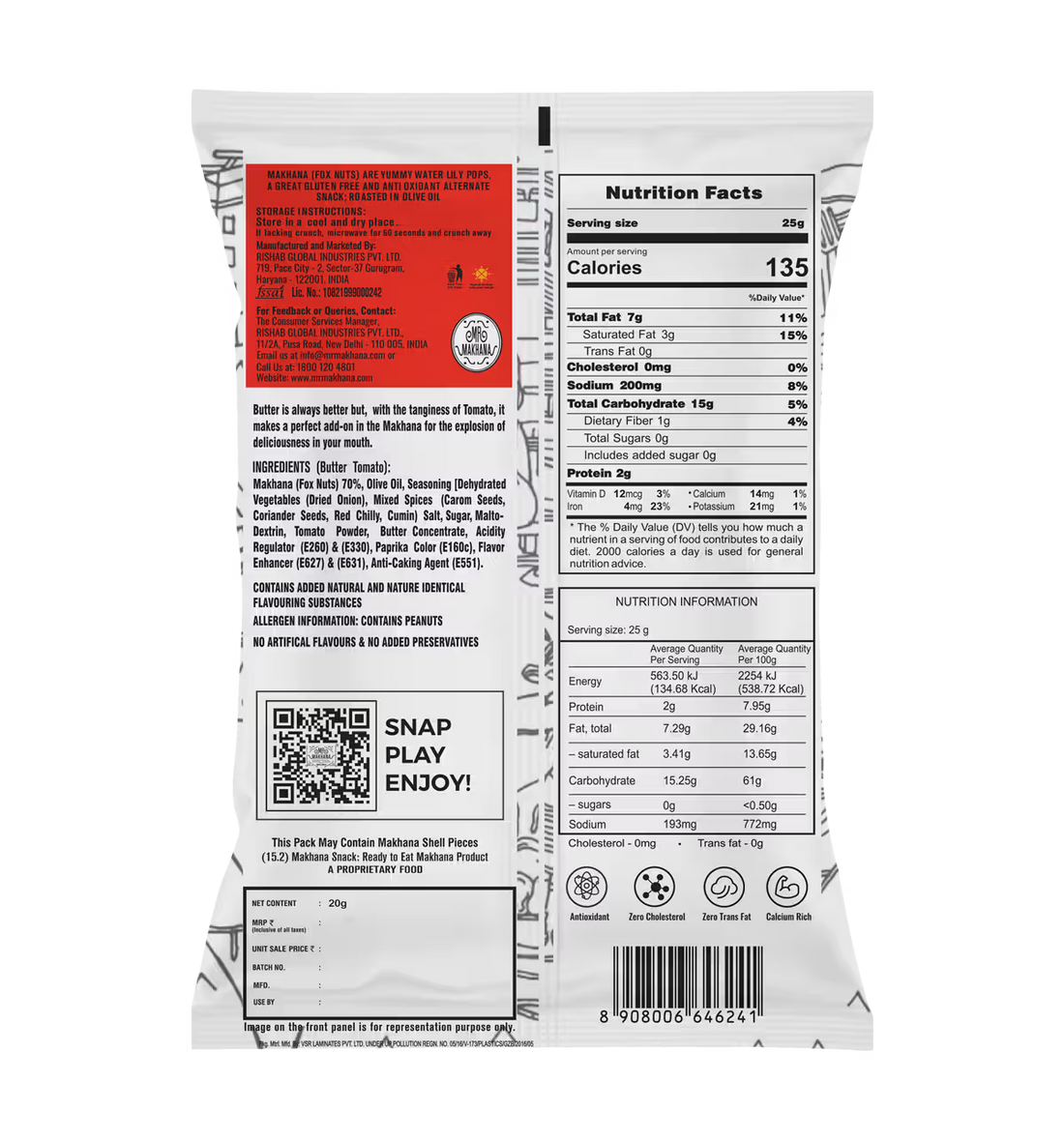 Mr Makhana Butter Tomato