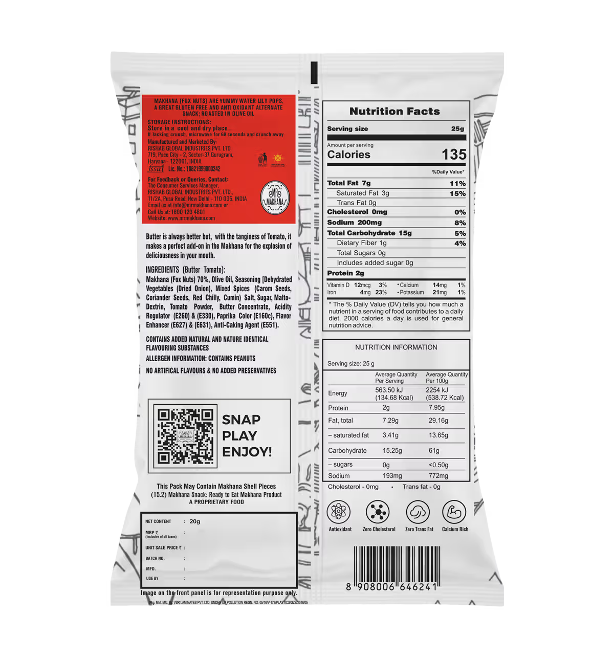 Mr Makhana Butter Tomato