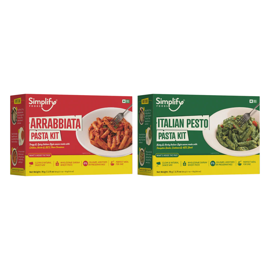 Pasta Dinner Packs | Arrabbiata & Pesto Pasta Kits 78 G each