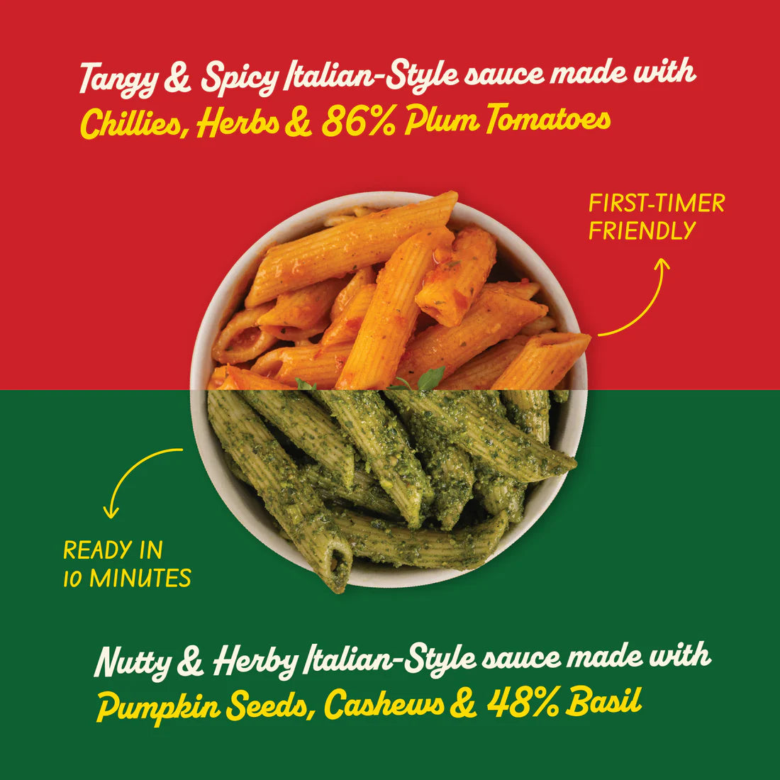 Pasta Dinner Packs | Arrabbiata & Pesto Pasta Kits 78 G each