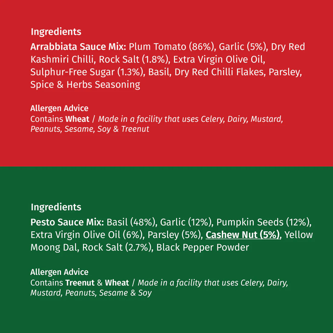 Pasta Dinner Packs | Arrabbiata & Pesto Pasta Kits 78 G each
