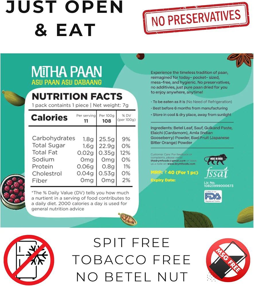 DryM Foods Dev Ka Mitha Paan