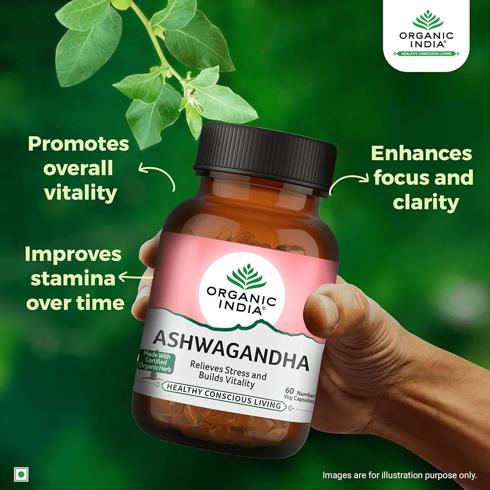 Organic India Pure Ashwagandha Root Capsules-60 capsules – My Indian Store