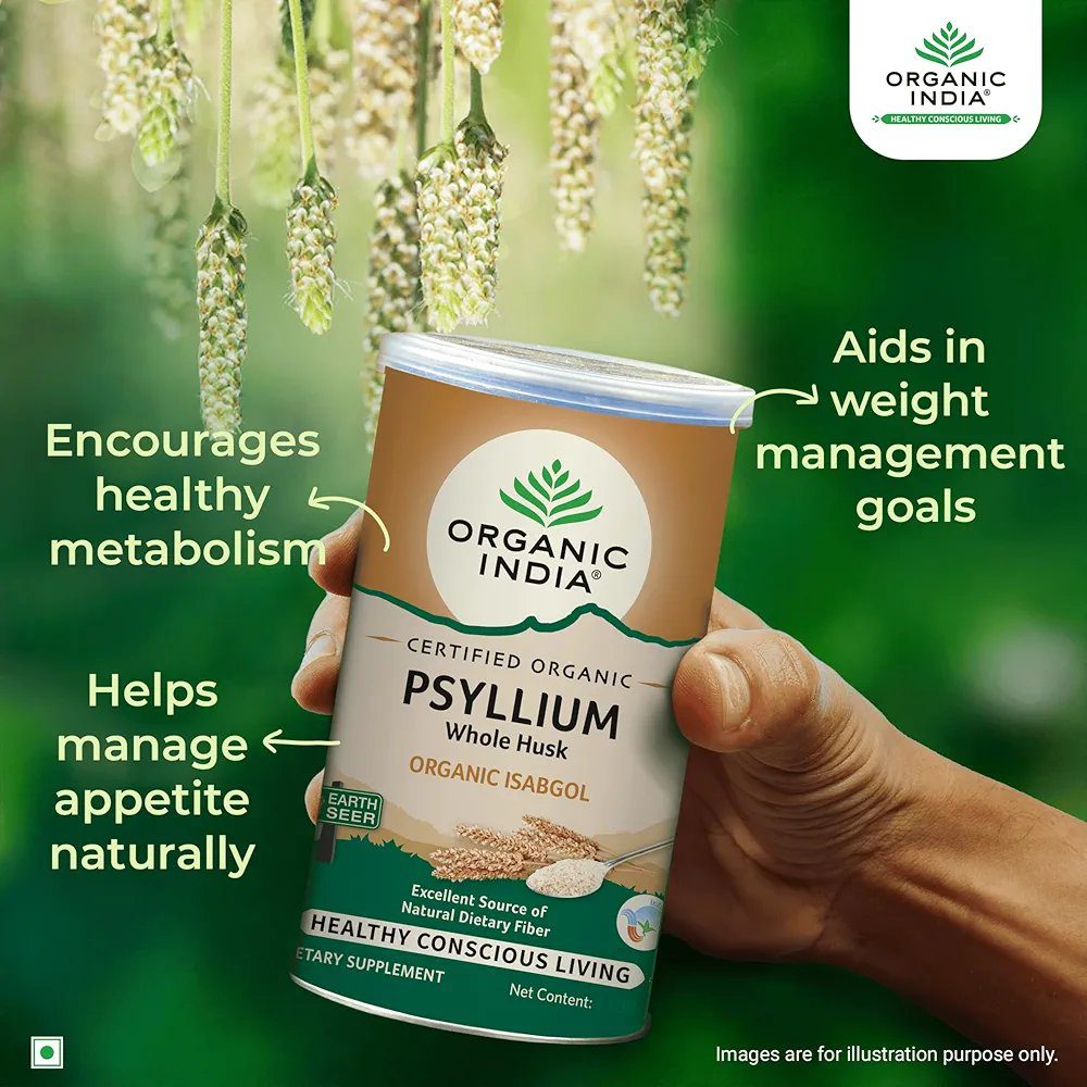 Organic India Isabgol Whole Psyllium Husk Powder - 100g