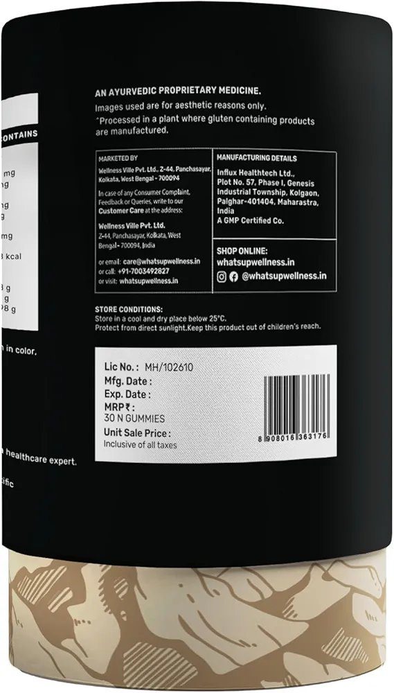 What’s Up Wellness Shilajit/Shilajeet Gummies - 30 pcs