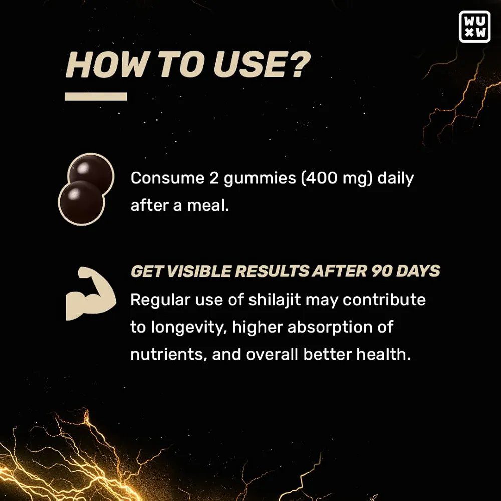 What’s Up Wellness Shilajit/Shilajeet Gummies - 30 pcs