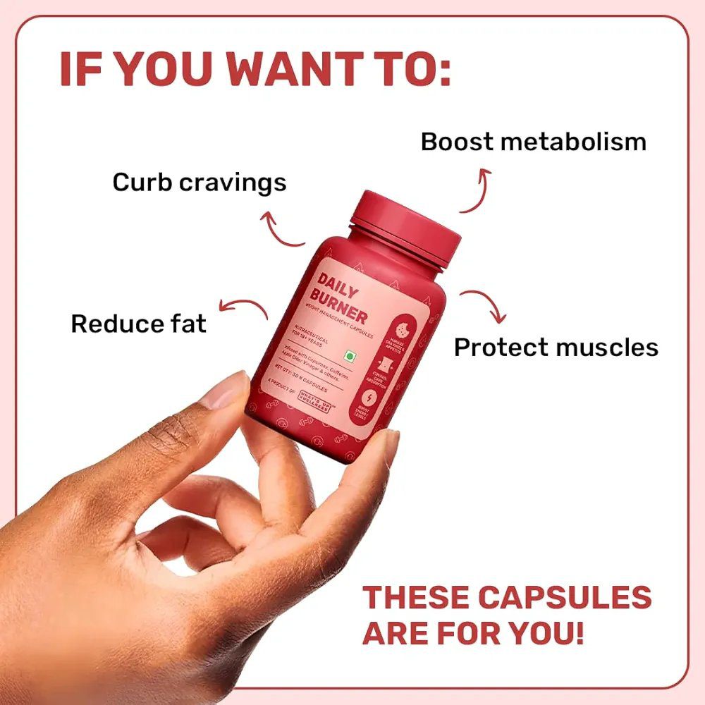 What's Up Wellness Daily Burner Capsules with CarbBliss® &amp; ACV - 30 Capsules