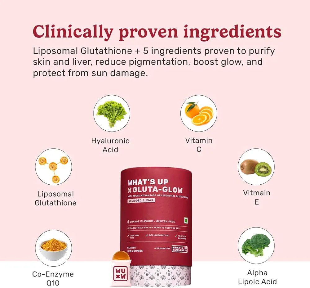 What's Up Wellness Gluta-Glow Gummies - 30 capsules