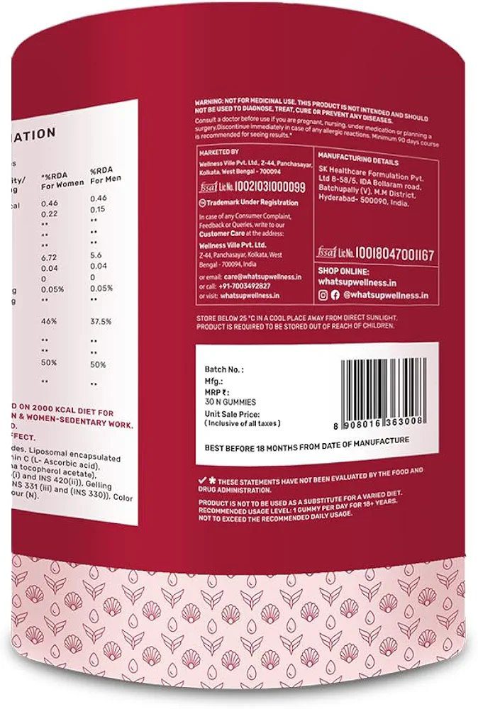 What's Up Wellness Gluta-Glow Gummies - 30 capsules