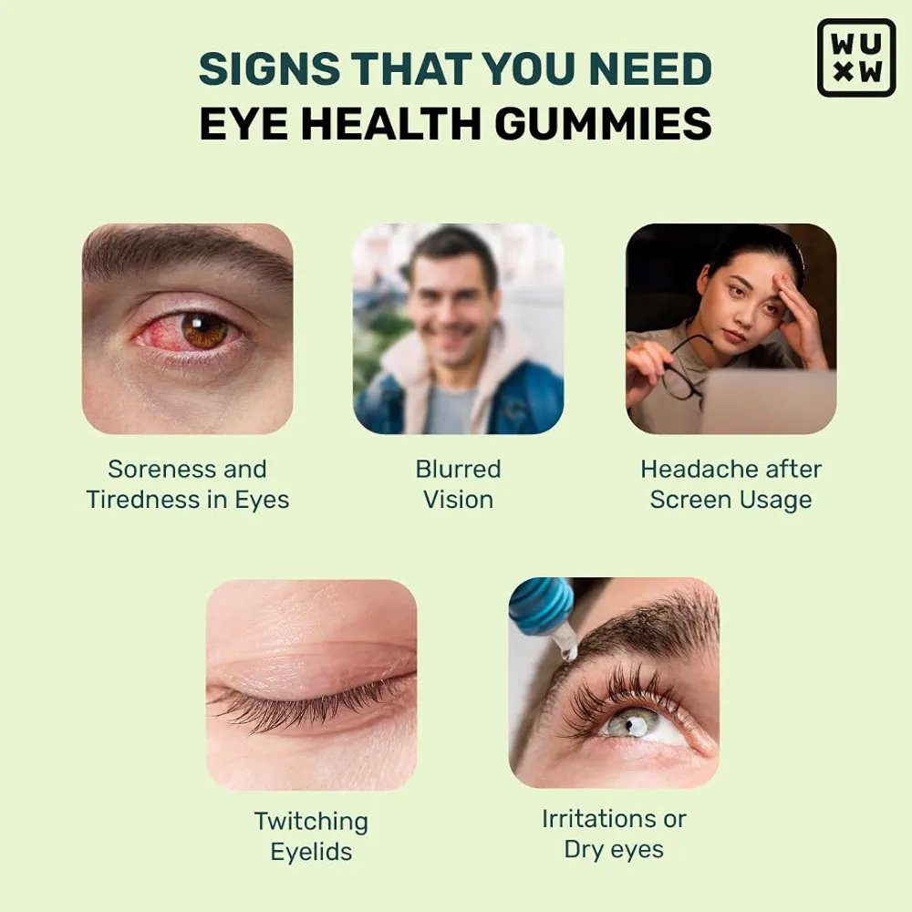 What's Up Wellness Eye Health Gummies To Maintain Eye Health - 30 Days Pack (30 Gummies)