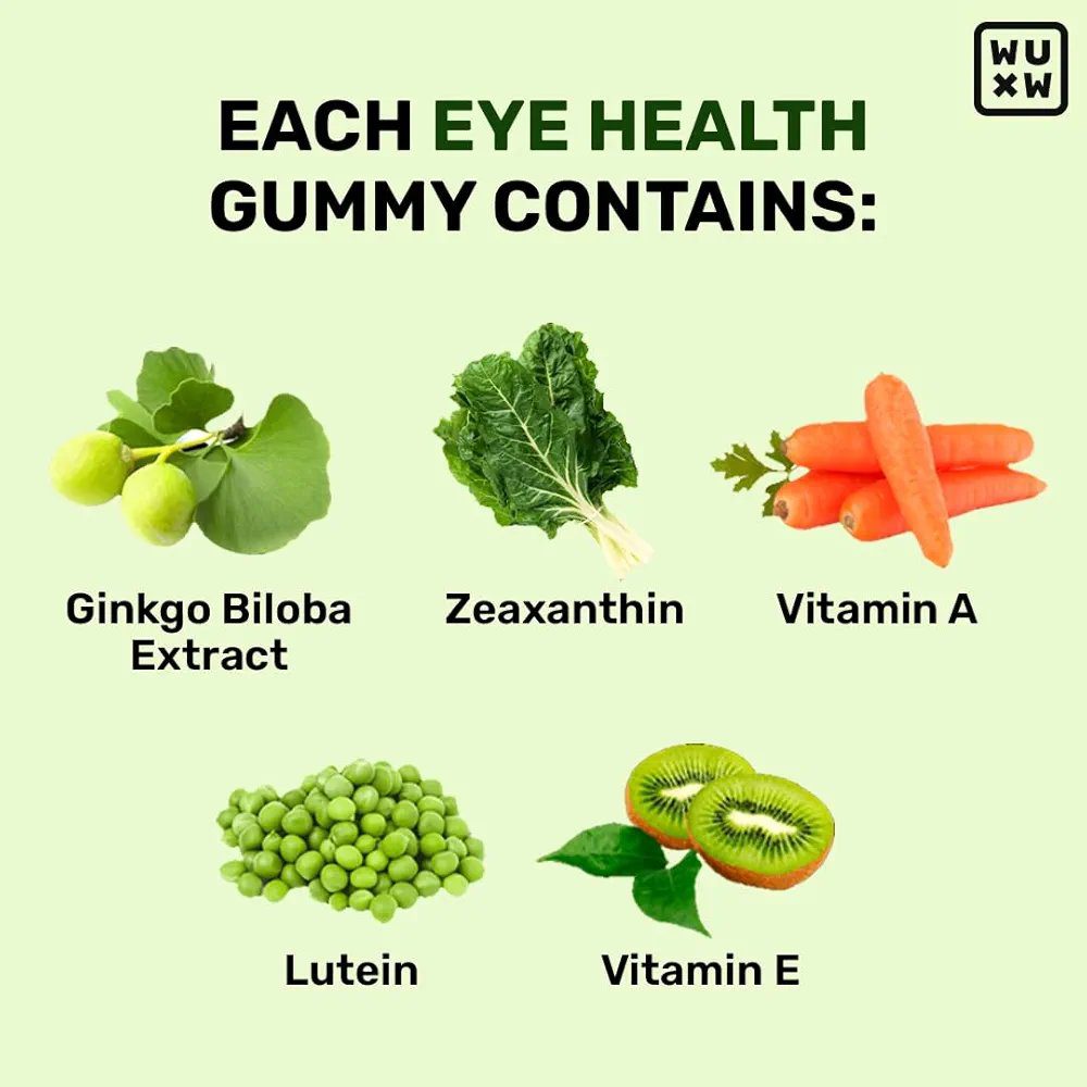 What's Up Wellness Eye Health Gummies To Maintain Eye Health - 30 Days Pack (30 Gummies)