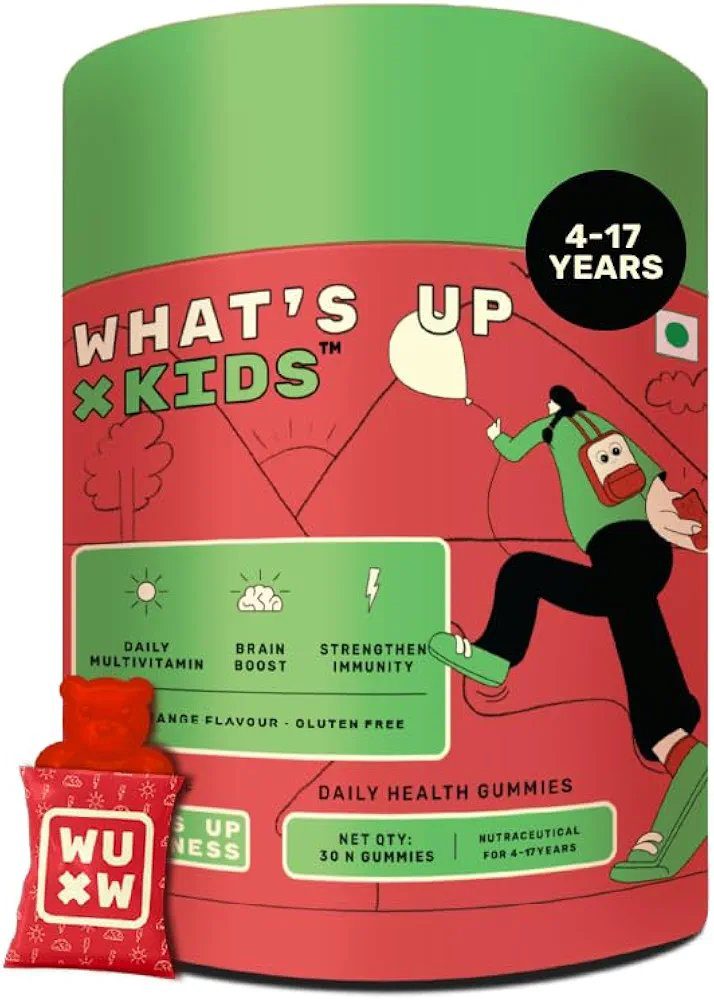 What's Up Wellness Multivitamin Gummies For Kids  –30 Days Pack (Age 5 –17 Years)