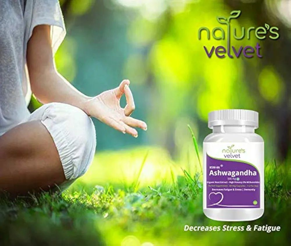 nature's velvet Ksm66 Ashwagandha (500 mg) -60 Veg Capsules
