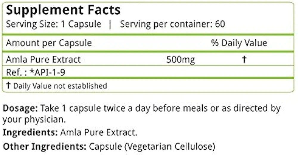 Natural Vitamin C, 60 Veggie Capsules -500mg.