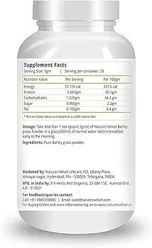 Natures Velvet Lifecare Barley Grass Powder, 100 gms