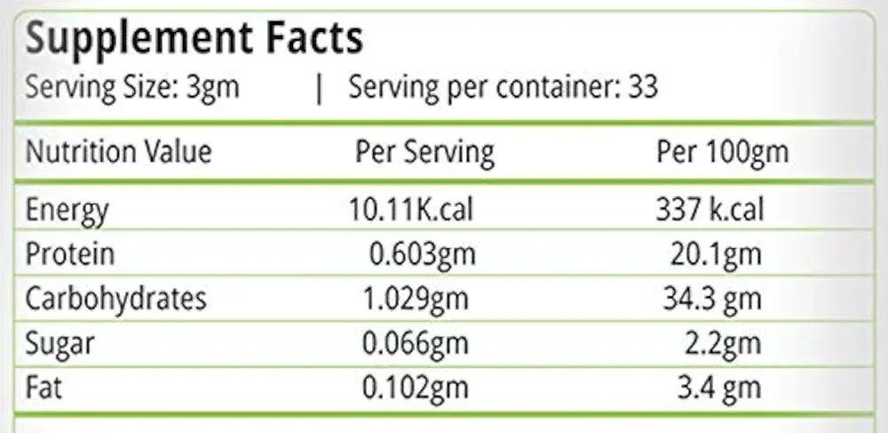 Natures Velvet Lifecare Barley Grass Powder, 100 gms