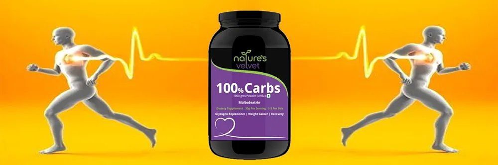 Natures Velvet Lifecare 100% CARBS, 2.2 lbs, Unflavoured for Weight Gain and Energy