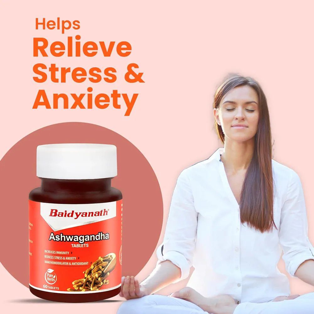 Baidyanath Ashwagandha 60 Tablets (Pack of 1)