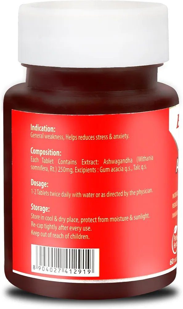 Baidyanath Ashwagandha 60 Tablets (Pack of 1)