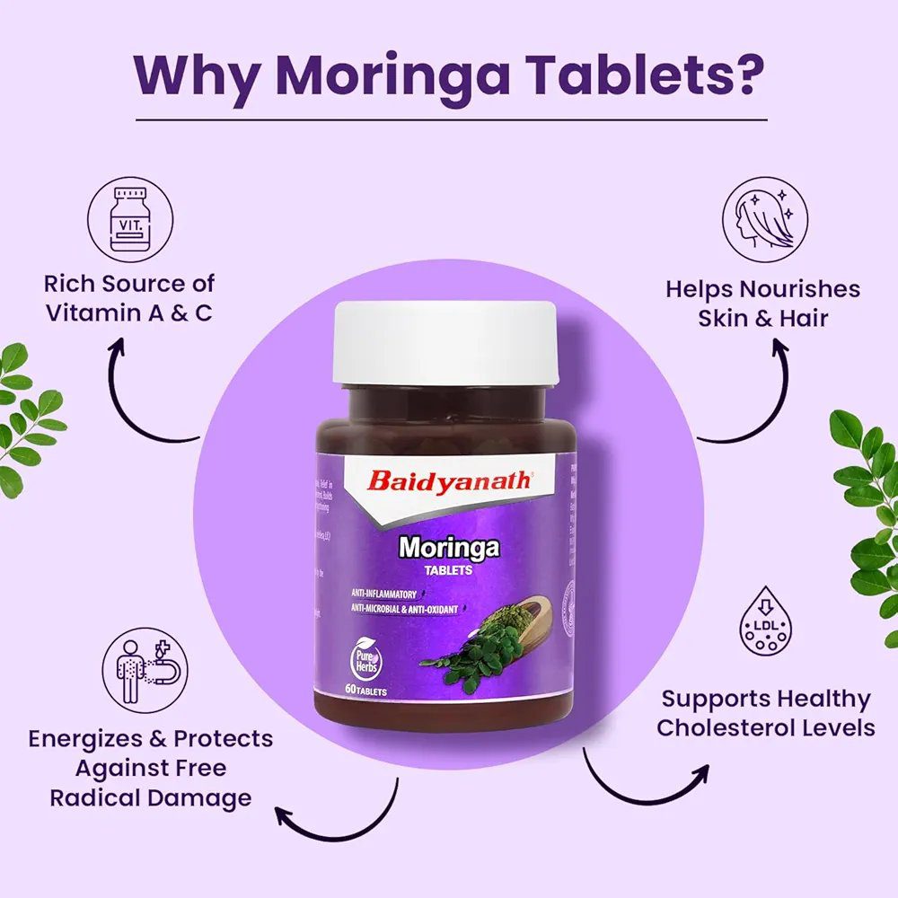 Baidyanath Moringa Tablets 60 Tablets (Pack of 1)