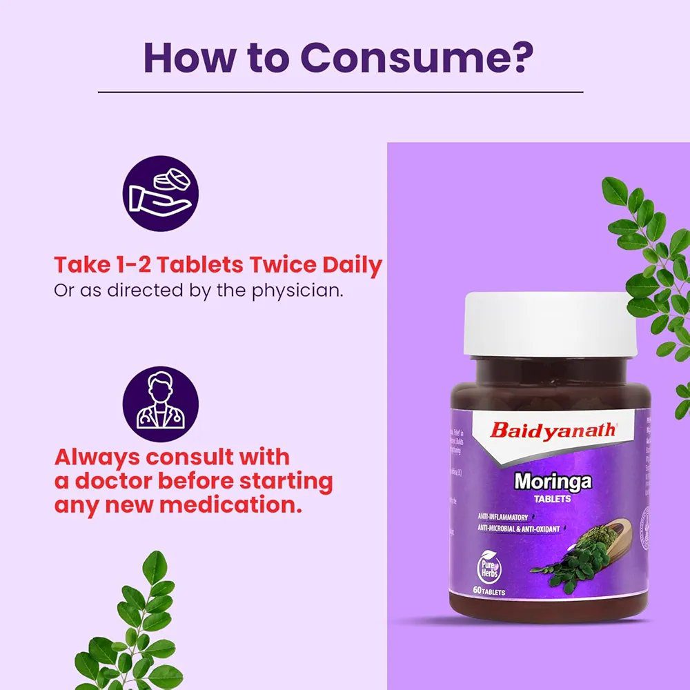 Baidyanath Moringa Tablets 60 Tablets (Pack of 1)