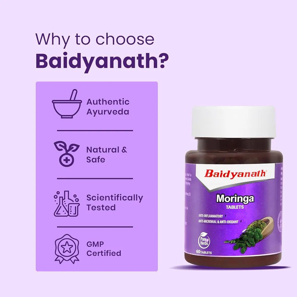 Baidyanath Moringa Tablets 60 Tablets (Pack of 1)