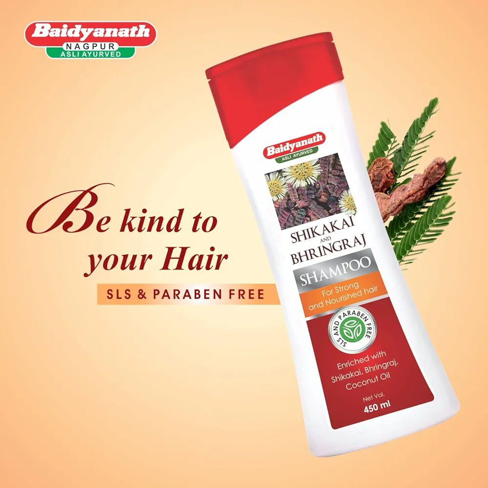 Baidyanath Asli Ayurved Shikakai and Bhringraj Nourishing Shampoo - 450 Ml