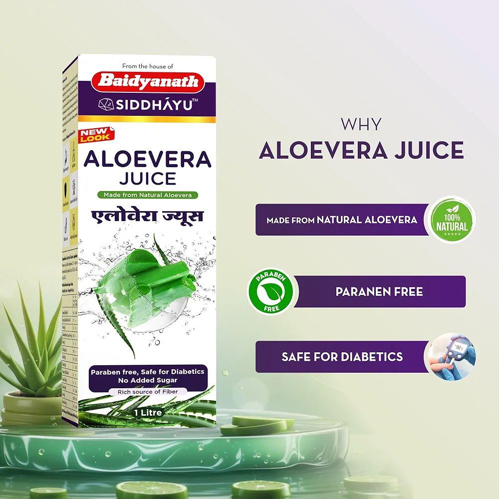Baidyanath Asli Ayurved Aloe Vera Juice With Pulp 1000 Ml