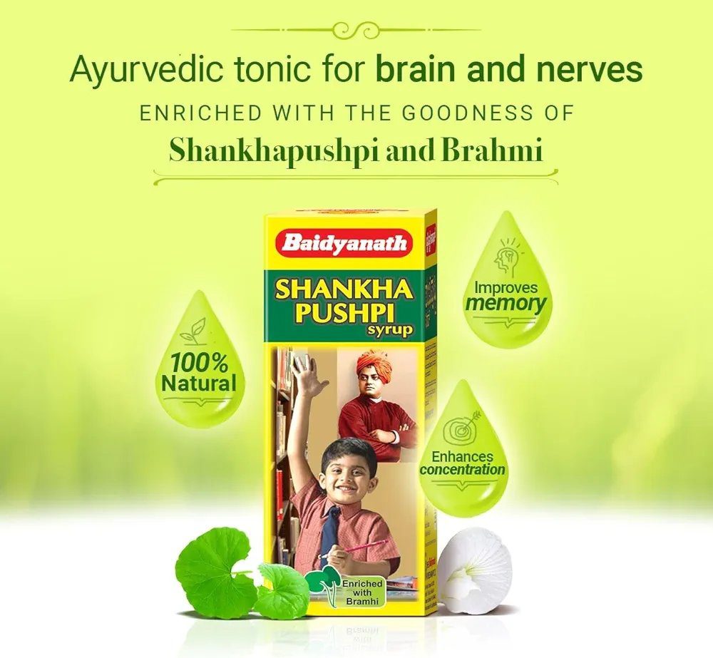 Baidyanath Asli Ayurved Shankhapushpi Syrup - 450 Ml