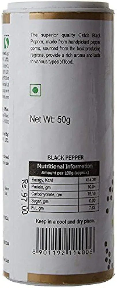 CATCH Spices Black Pepper Sprinkler 50G