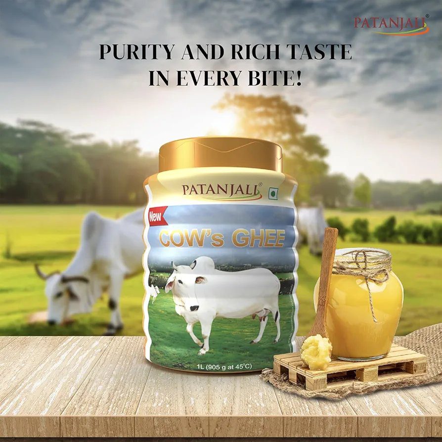 Patanjali Pure Cow Ghee Natural &amp; Healthy, 1L