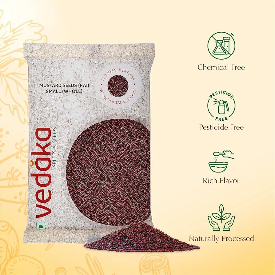 Vedaka Mustard Seeds (Rai) Small, 200g