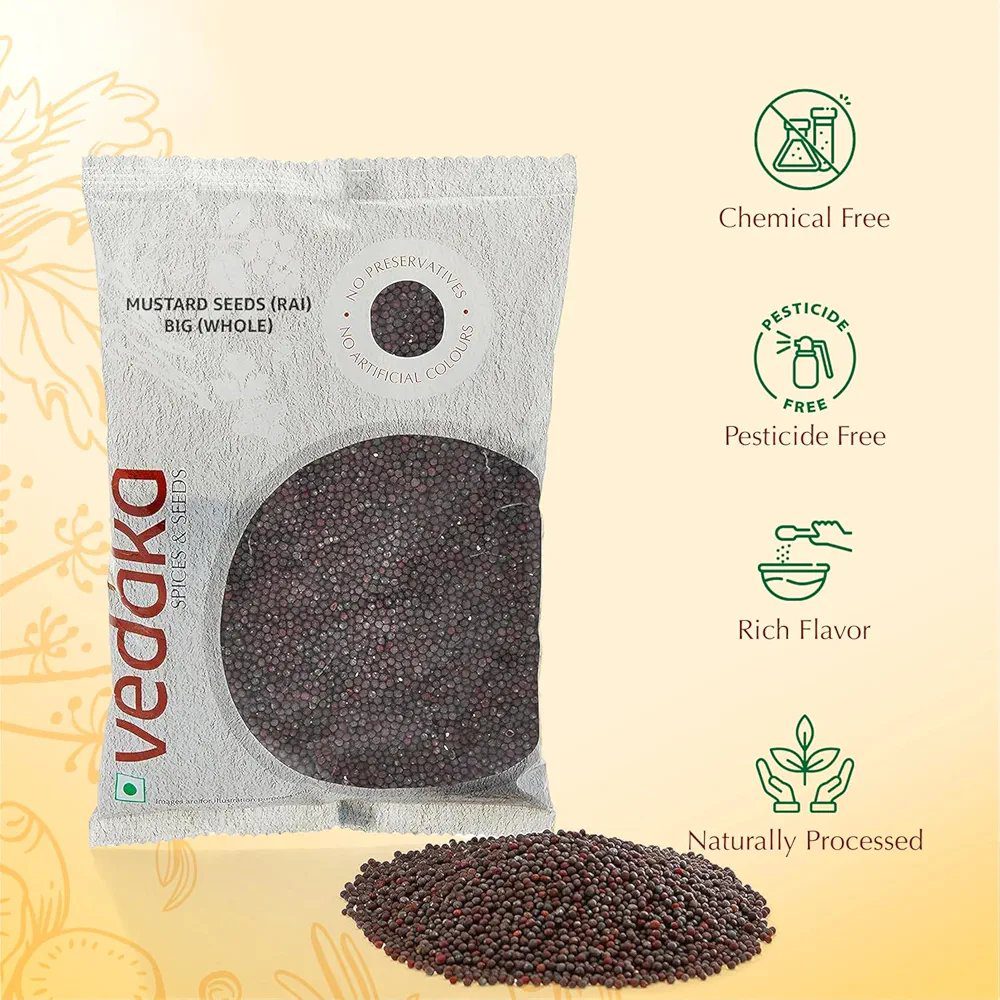 Vedaka Mustard (Rai) Whole, Big 200 g